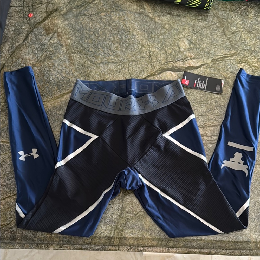 Under Armour Blue and Black Performance Leggings